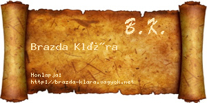Brazda Klára névjegykártya